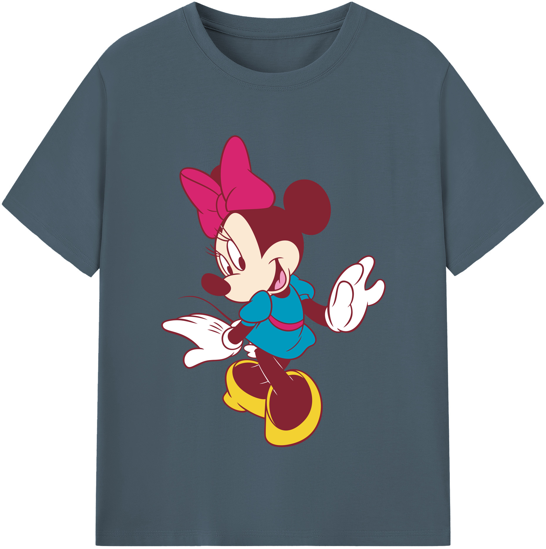 （画像用） ミッキーマウス Mickey Mouse 綿100％半袖Tシャツ（フロントプリント）